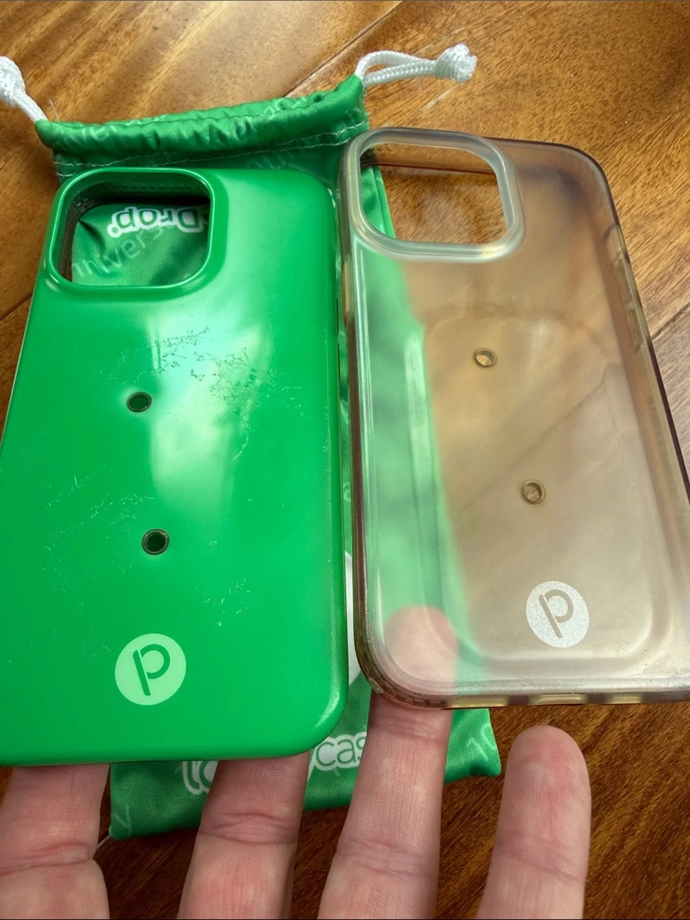 13 pro Green Loopy Phone Case and Clear Loopy phone case.